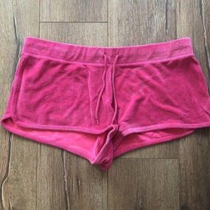 Fuchsia Terrycloth Dolpin Shorts - XL
